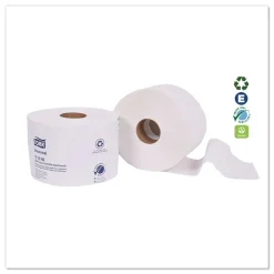 Tork 161990 2-Ply Septic Safe Universal Bath Tissue Roll with OptiCore - White (36/Carton)
