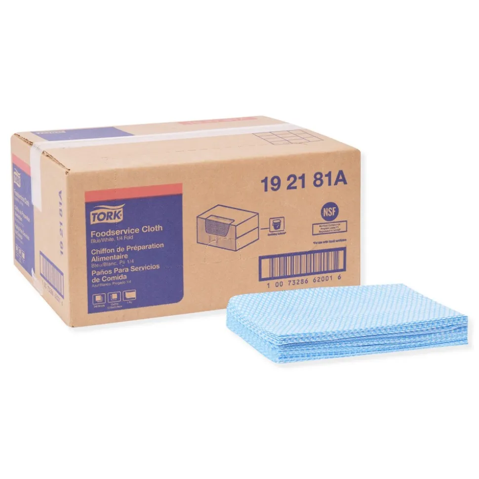 Tork 13 x 21 Foodservice Cloth - Blue (240/Carton)