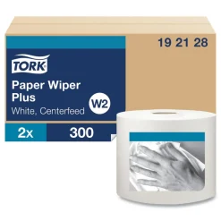 Tork 9.8 x 15.2 Paper Wiper Plus - White (2/Carton)