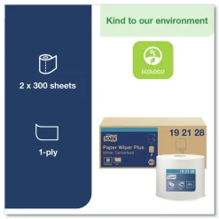 Tork 9.8 x 15.2 Paper Wiper Plus - White (2/Carton)