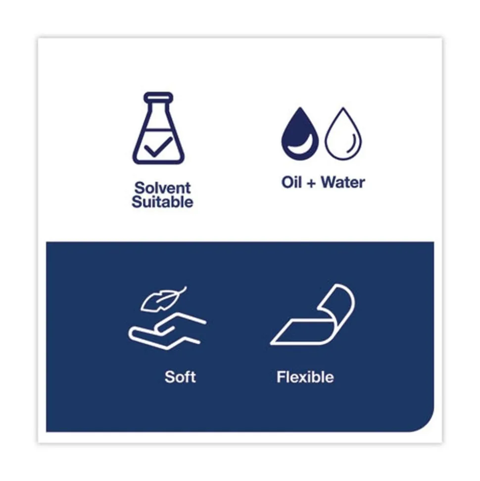 Tork 16.34 x 14 1-Ply Industrial Cleaning Cloths - Gray (210/Carton)