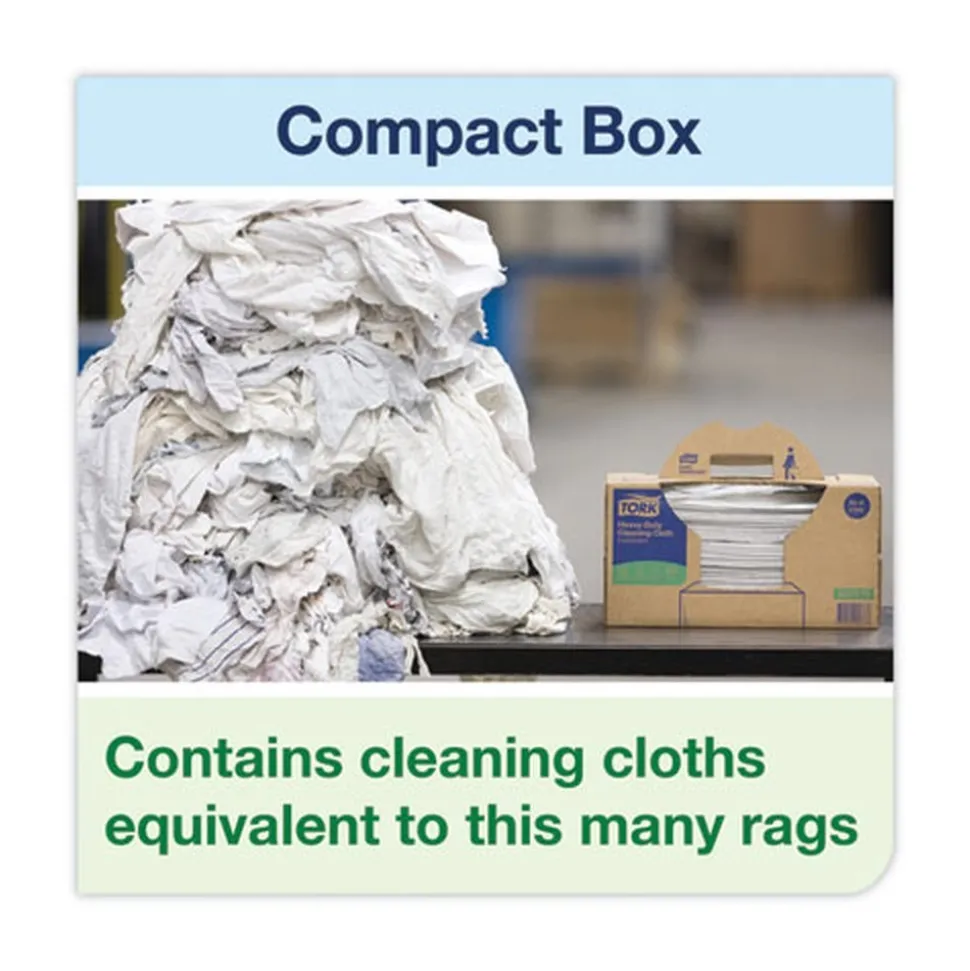 Tork 16.34 x 14 1-Ply Industrial Cleaning Cloths - Gray (210/Carton)