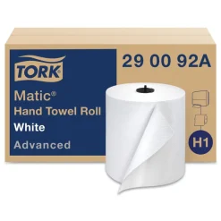 Tork 290092A Advanced Matic 7.7 in. x 525 ft. 2-Ply Hand Towel Roll - White (6/Carton)