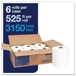Tork 290092A Advanced Matic 7.7 in. x 525 ft. 2-Ply Hand Towel Roll - White (6/Carton)