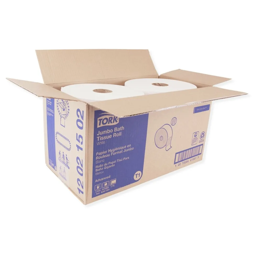 Tork Advanced 3.48 in. x 1,600 ft. 2-Ply Septic Safe Jumbo Bath Tissue - White (6/Carton)