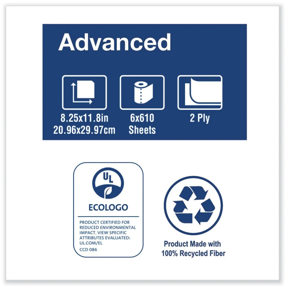 Tork Advanced 2-Ply 8.5 in. x 11.8 in. Centerfeed Hand Towels - White (6/Carton)