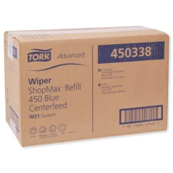 Tork Advanced ShopMax Wiper 450 Centerfeed Refill - Blue (2/Carton)