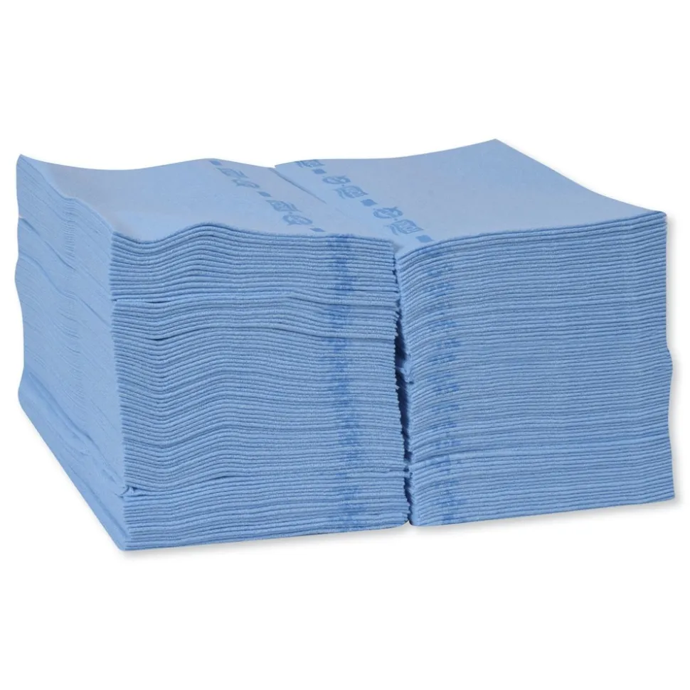 Tork 150/Carton 13 in. x 21 in. Quat Friendly 1/4 Fold Foodservice Cleaning Towel - Blue
