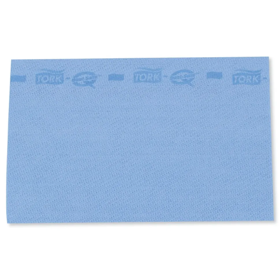 Tork 150/Carton 13 in. x 21 in. Quat Friendly 1/4 Fold Foodservice Cleaning Towel - Blue