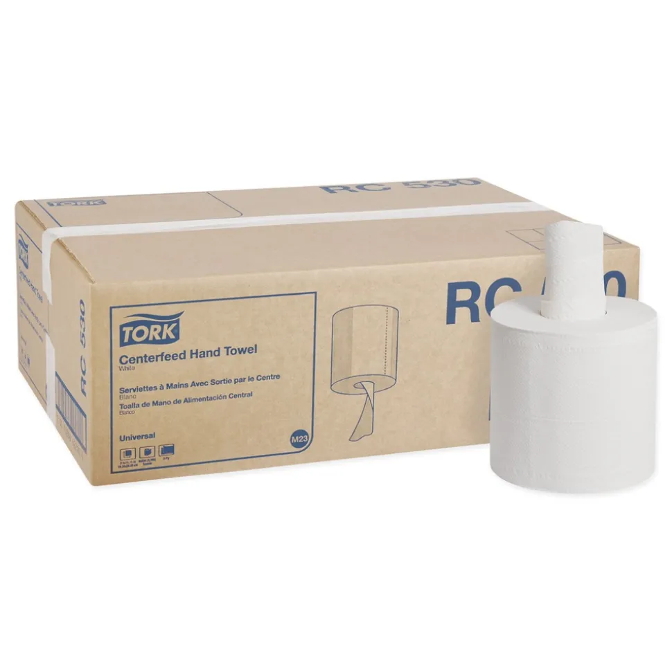 Tork Centerfeed 7.6 x 11.75 2-Ply Hand Towel - White (6/Carton)