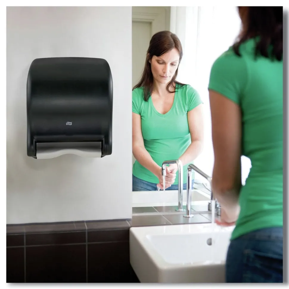 Tork 86ECO 11.78 in. x 9.12 in. x 14.39 in. Electronic Translucent Smoke Hand Towel Dispenser