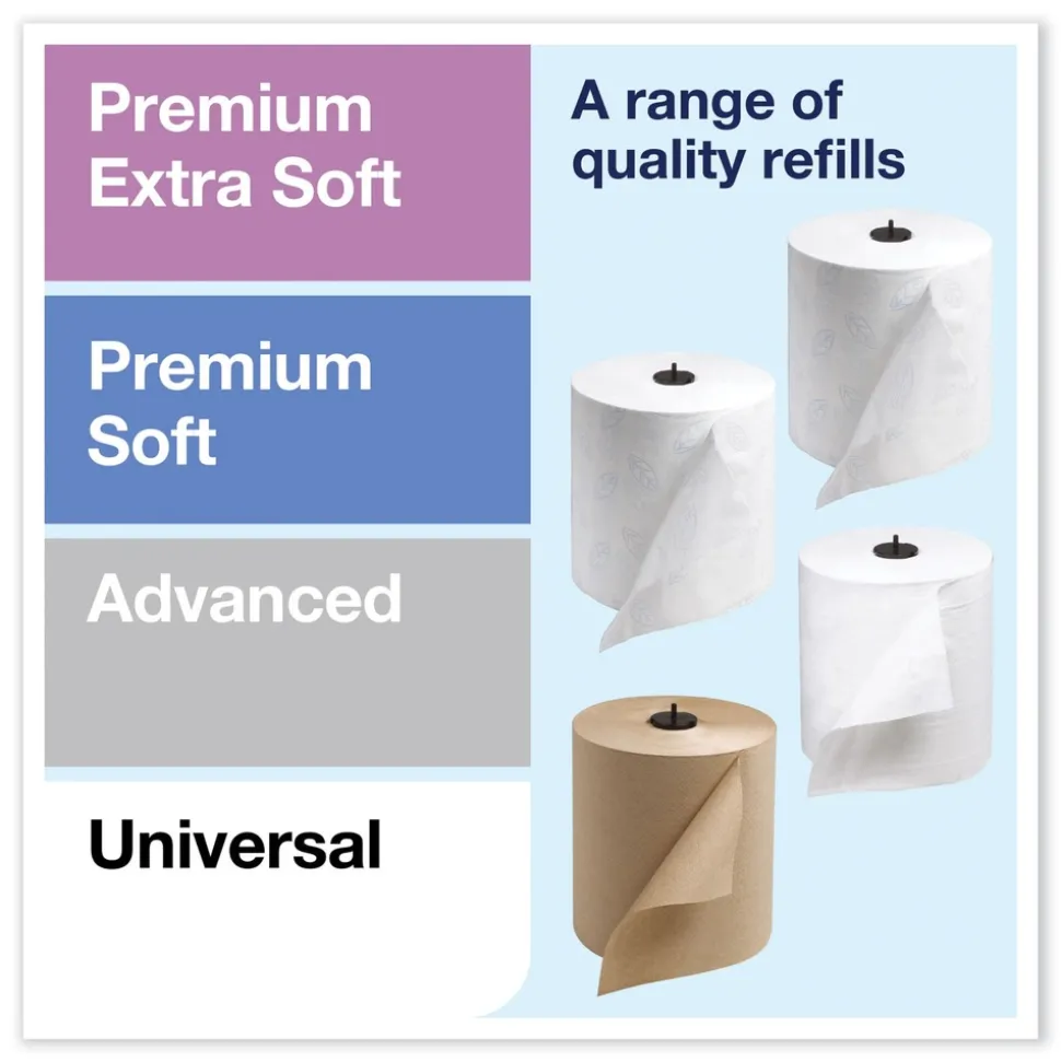 Tork Elevation Matic 13.2 in. x 8.1 in. x 14.65 in. Hand Towel Roll Dispenser - Black (1/Carton)