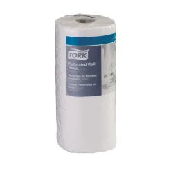 Tork HB9201 Handi-Size 2-Ply 11 in. x 6.75 in. Perforated Roll Towels - White (120/Roll, 30/Carton)