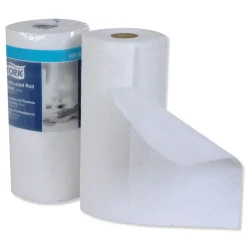 Tork HB9201 Handi-Size 2-Ply 11 in. x 6.75 in. Perforated Roll Towels - White (120/Roll, 30/Carton)