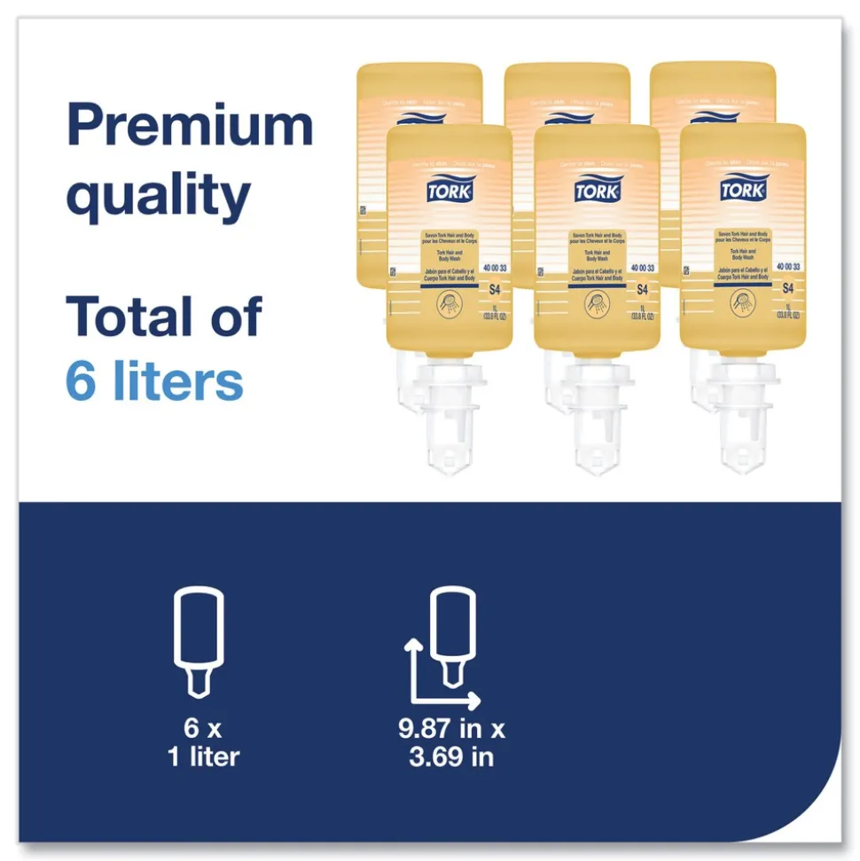 Tork 1L Clean Scent Hair and Body Wash (6/Carton)