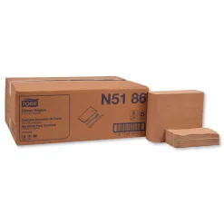 Tork N5186 1-Ply 15 in. x 17 in. Universal One-Ply Dinner Napkins - Natural (12/Carton)