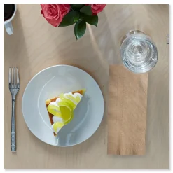 Tork N5186 1-Ply 15 in. x 17 in. Universal One-Ply Dinner Napkins - Natural (12/Carton)
