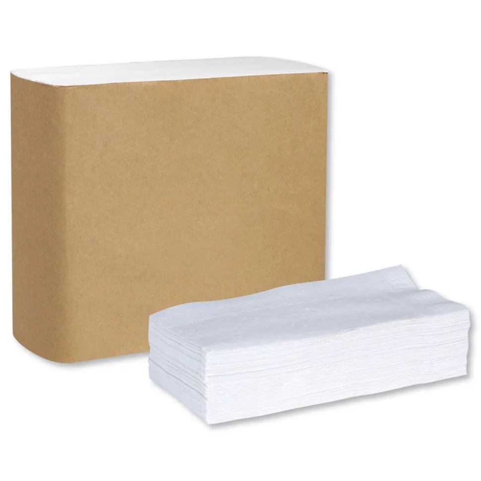 Tork N5181A 1-Ply 15 in. x 17 in. 1/8 Fold Universal Dinner Napkins - White (3000/Carton)