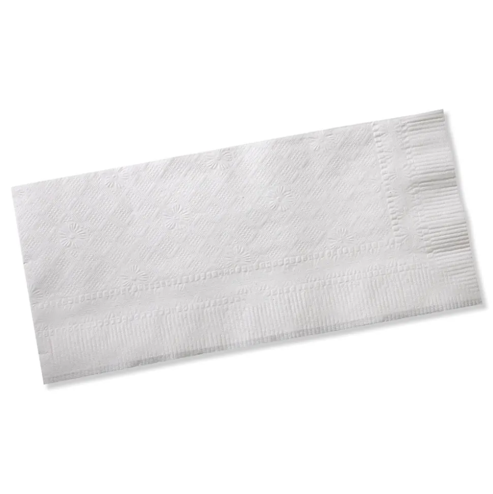Tork N5181A 1-Ply 15 in. x 17 in. 1/8 Fold Universal Dinner Napkins - White (3000/Carton)