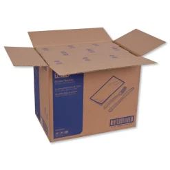 Tork NP7380A 3-Ply 17 in. x 16.125 in. 1/8 in. Fold Advanced Dinner Napkin - White (1740/Carton)