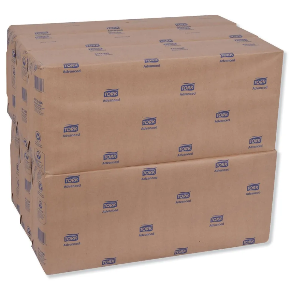 Tork NP7380A 3-Ply 17 in. x 16.125 in. 1/8 in. Fold Advanced Dinner Napkin - White (1740/Carton)