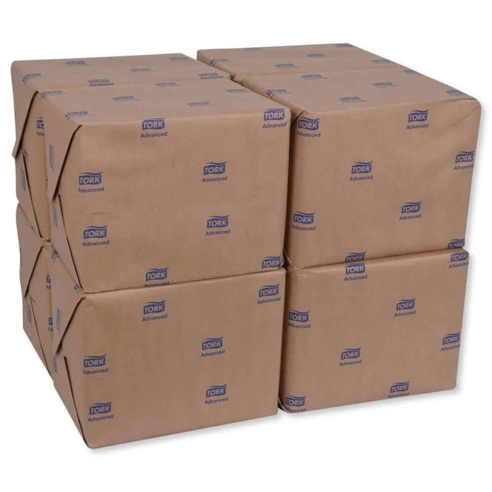 Tork NP5240C 2-Ply 15 in. x 16.25 in. Advanced Dinner Napkins - White (8/Carton)