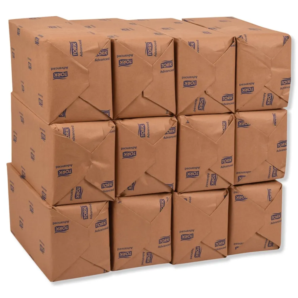 Tork 1-Ply 12 in. x 17 in. Advanced Masterfold Dispenser Napkins - White (6000/Carton)