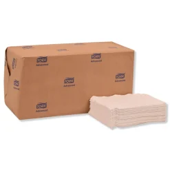 Tork 1-Ply 12 in. x 17 in. Advanced Masterfold Dispenser Napkins - White (6000/Carton)