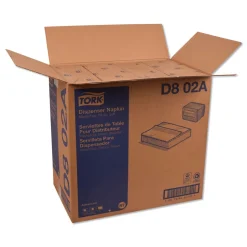 Tork 1-Ply 12 in. x 17 in. Advanced Masterfold Dispenser Napkins - White (6000/Carton)