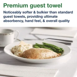 Tork 1-Ply 15 in. x 16 in. LinStyle Dinner Napkin - White (1000/Carton)