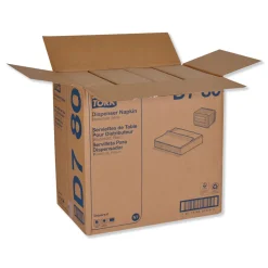 Tork 1-Ply 13 in. x 12 in. Universal Masterfold Dispenser Napkins - White (6000/Carton)