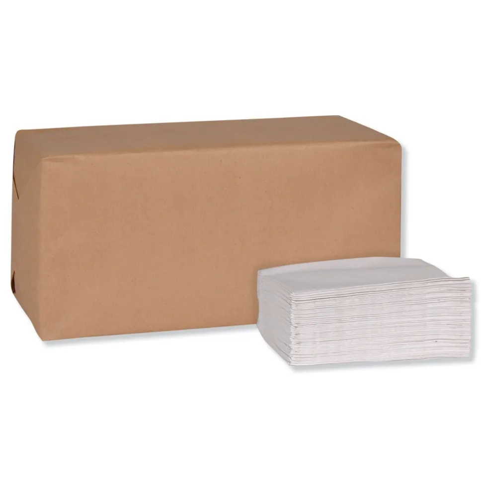 Tork 1-Ply 13 in. x 12 in. Universal Masterfold Dispenser Napkins - White (6000/Carton)