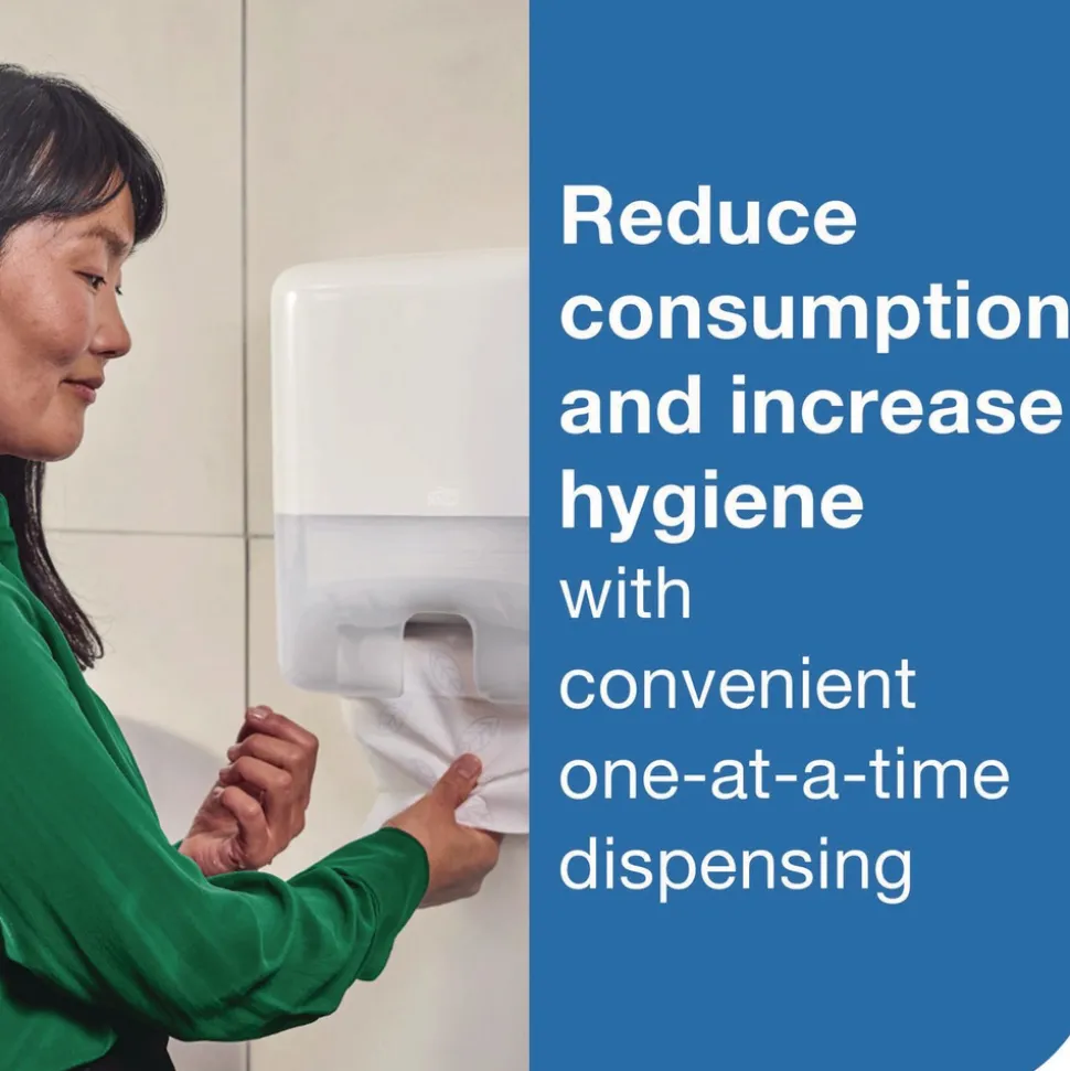 Tork 1-Ply 8.3 in. x 9.45 in. Xpress Compressed Multifold Hand Towels - White (12/Carton)