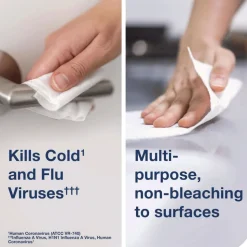 Tork 1-Ply 8 x 6 Disinfectant Wipe Jumbo Rolls - Lemon/White (2/Carton)