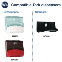 Tork 1-Ply 13.97 x 4.25 in. Industrial Heavy-Duty Cleaning Cloth - Unscented, White (4/Carton)