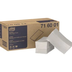 Tork 1-Ply 11.5 x 17 LinStyle Valet Guest Towel - White (5/Carton)