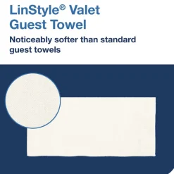 Tork 1-Ply 11.5 x 17 LinStyle Valet Guest Towel - White (5/Carton)