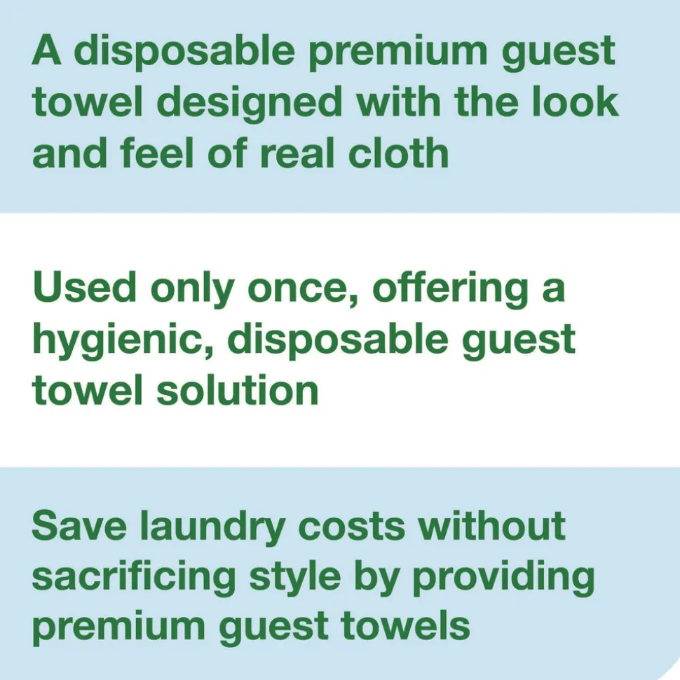 Tork 1-Ply 11.5 x 17 LinStyle Valet Guest Towel - White (5/Carton)