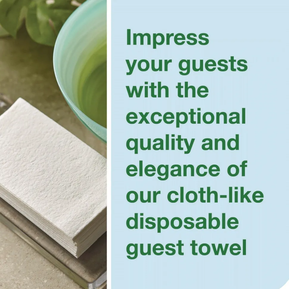 Tork 1-Ply 11.5 x 17 LinStyle Valet Guest Towel - White (5/Carton)