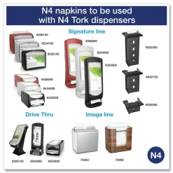 Tork 2-Ply Bag-Pack 13 in. x 8.5 in. Xpressnap Interfold Dispenser Napkins - Natural (6000/Carton)