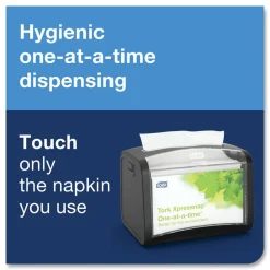 Tork 1-Ply Bag-Pack 13 in. x 8.5 in. Xpressnap Interfold Dispenser Napkins - White (6000/Carton)