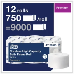 Tork 2-Ply Coreless High Capacity Bath Tissue - White (12/Carton)