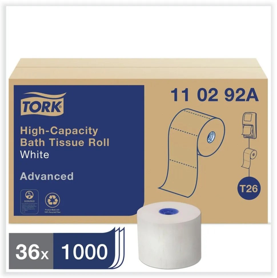 Tork 2-Ply Septic Safe Advanced High Capacity Bath Tissue - White (36/Carton)