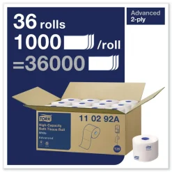 Tork 2-Ply Septic Safe Advanced High Capacity Bath Tissue - White (36/Carton)