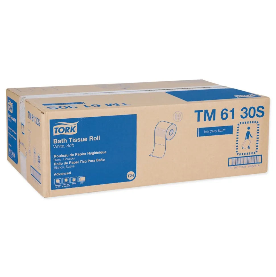 Tork TM6130S Advanced 2-Ply Septic Safe Bath Tissue - White (48/Carton)