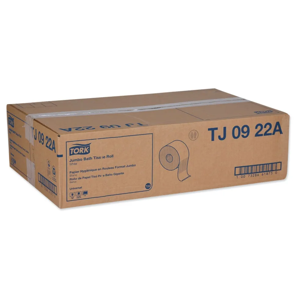 Tork Universal 3.48 in. x 1,000 ft. 2-Ply Septic Safe Jumbo Bath Tissue - White (12/Carton)