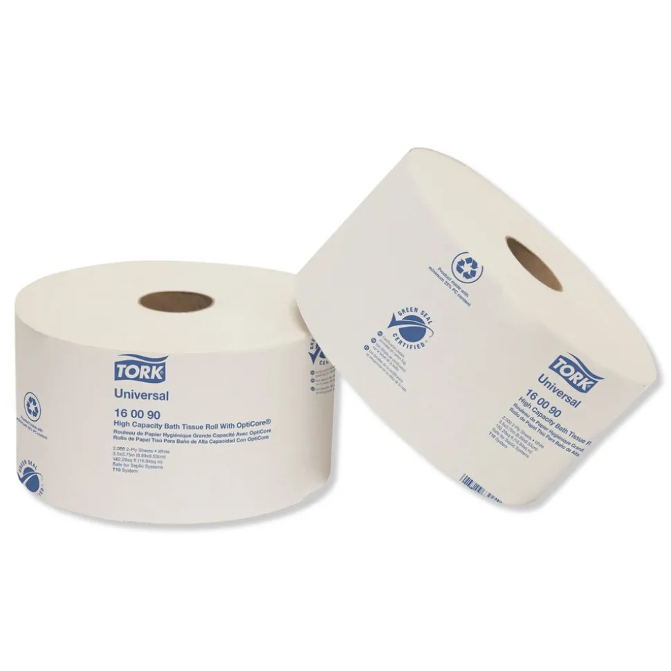 Tork Universal 2-Ply Septic Safe High Capacity Bath Tissue w/OptiCore - White (12/Carton)