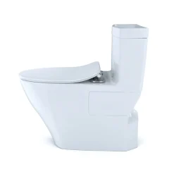 TOTO 1-Piece Legato CEFIONTECT WASHLETplus 1.28 GPF Elongated Toilet with and SoftClose Seat - Cotton White
