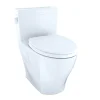 TOTO 1-Piece Legato CEFIONTECT WASHLETplus 1.28 GPF Elongated Universal Height Skirted Toilet - Cotton White
