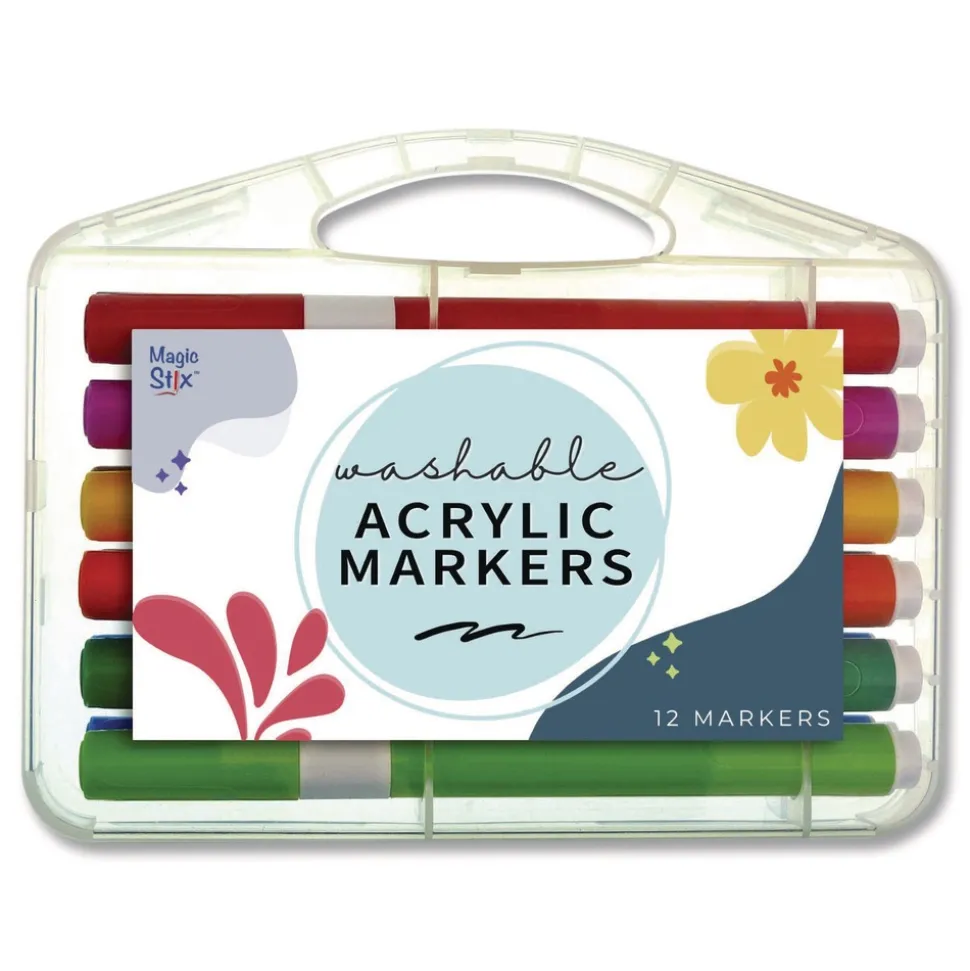 TPG Creations Magic Stix Washable Acrylic Markers (12/Pack)